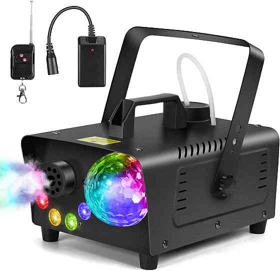Генератор туману дим машина Katomi 800W з диско кулею RGB та пультом управління Дніпро