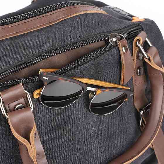 Дорожная сумка текстильная большая Vintage 20166 Черная Киев