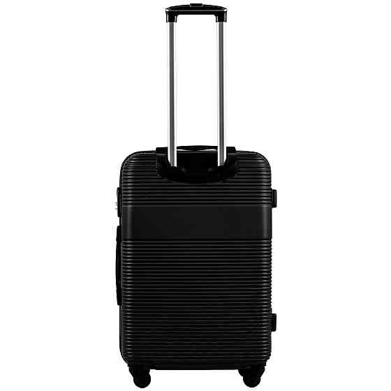 Валіза пластикова Wings 5398 середня 65 см чорна Київ