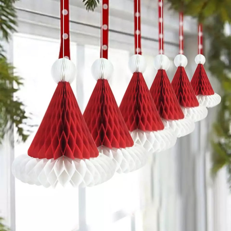 Новорічна гірлянда соти "Шляпа" - 1шт., довжина 21см, діаметр внизу 16см Київ - фото 2