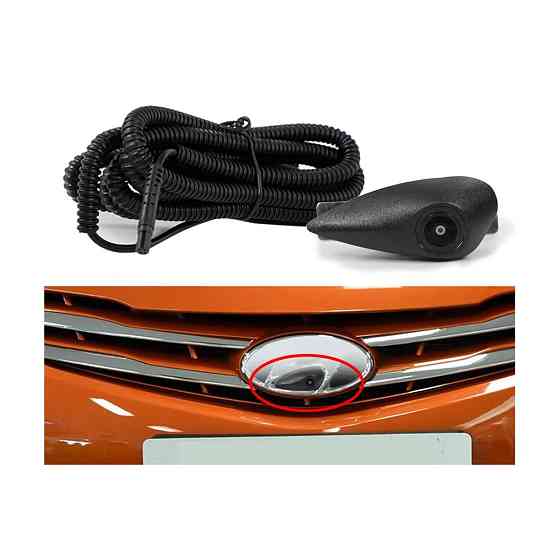 Штатна камера переднього вигляду QS-8128 AHD 720/1080 Hyundai front logo (29 х 68 мм) Size M Вінниця