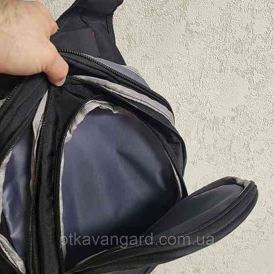 Рюкзак школьный подростковый с ортопедической спинкой, 3 отделения, черный C 65518 Хмельницкий