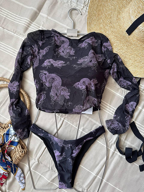 Купальник жіночий з прозорим топом зі східним орнаментом S Харків - фото 5