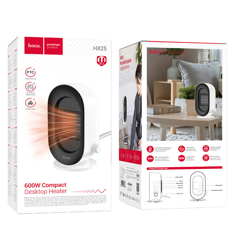 Обігрівач Hoco HX25 600W heater (3 режими) Київ - фото 2