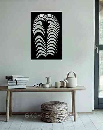 Декоративное настенное Панно «Женское Тело», Декор на стену 90*59 см, Черный Киев