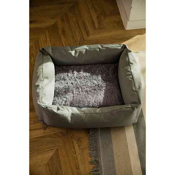Водоотталкивающий лежак со съемным чехлом и двухсторонней меховой подушкой Incor Серый L (80/60/20) Киев