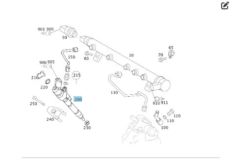 Mercedes-Benz  A6400701187 Форсунка паливна дизельна OM640 Одесса - изображение 2