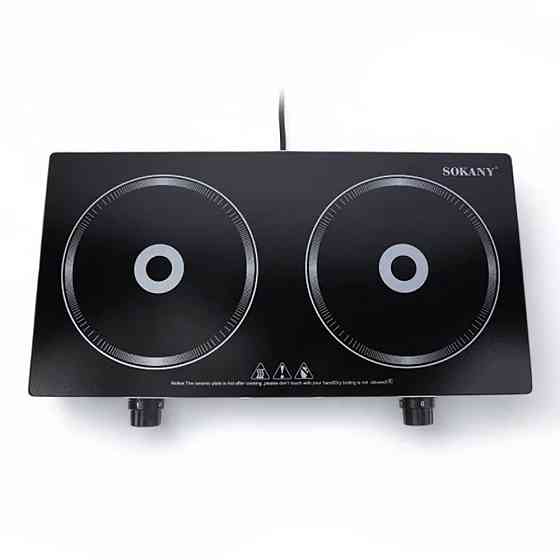 Індукційна плита на 2 конфорки 2400Вт,Sokany SK-224 SBR Київ