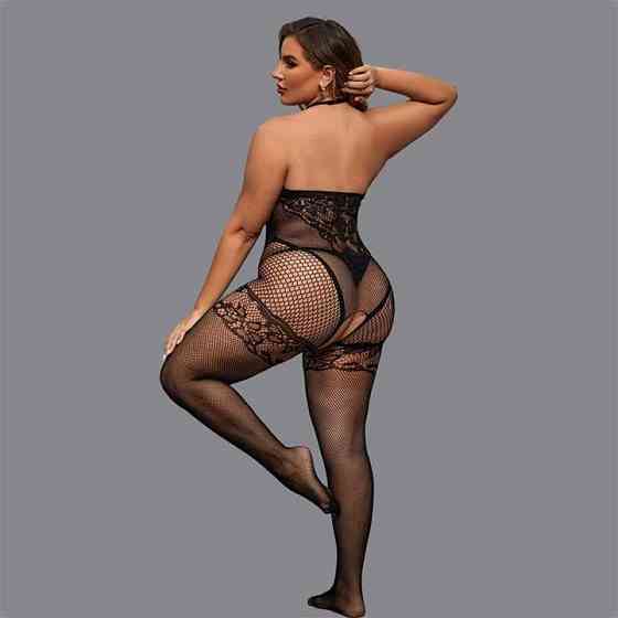 Соблазнительный бодистокинг со стразами и открытым доступом L-XXL– Эротическое бельё Винница