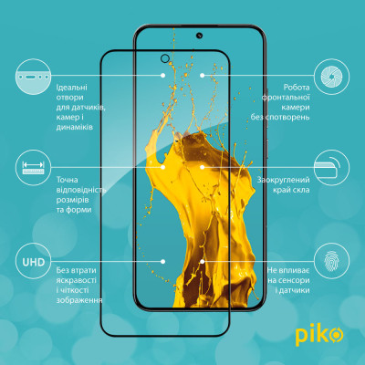 Стекло защитное Piko Full Glue Xiaomi 13 Black (1283126559334) Винница - изображение 2