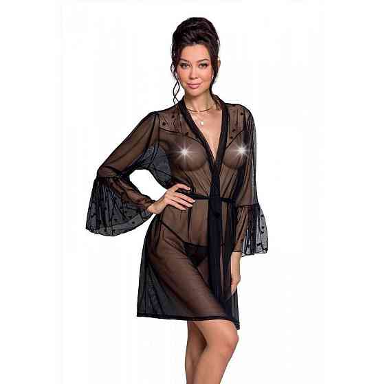 Повітряний пеньюар Passion LOVELIA PEIGNOIR S/M, black Sex Aura Київ