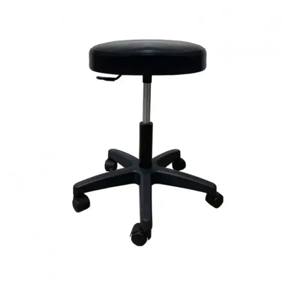 Стілець для майстра без спинки Твін на чорній ніжці Чорний Київ