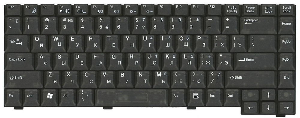 Клавиатура для ноутбука Fujitsu Amilo (M1437, M1439) Black, RU Вінниця - фото 2