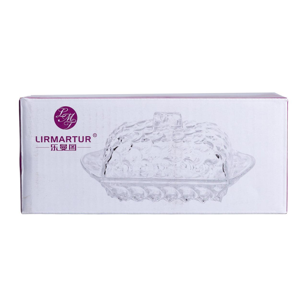 Yiwu Маслянка для вершкового масла 17х10.5х8 см з кришкою зі скла HP-YH-46 Коломия - фото 6