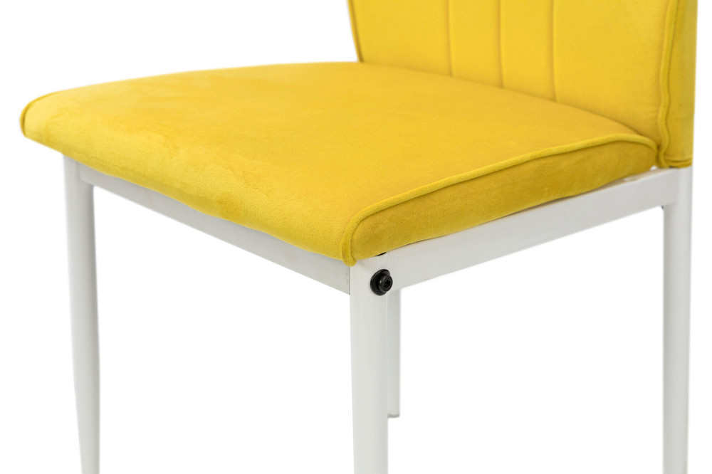 Стілець Річь, білий/велюр жовтий Київ - фото 7