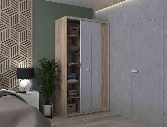 Шафа-купе двохдверна Doros Сіті Лайт 120х45х225 см Дуб сонома/1 Дзеркало (DRS-011080) Дніпро