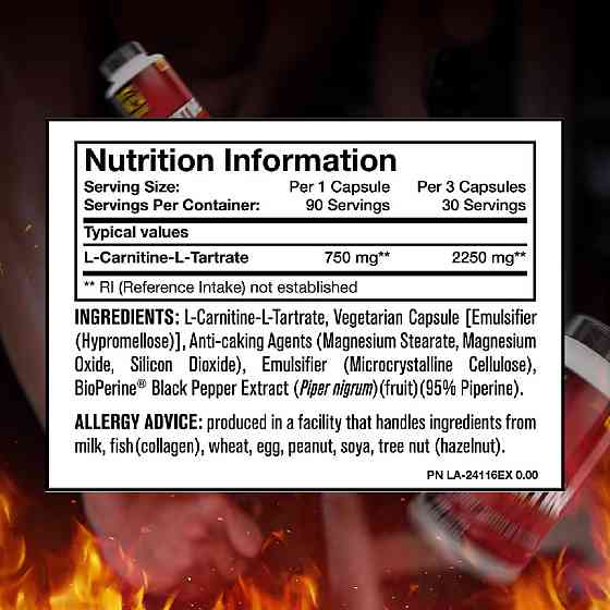 Карнітин тартрат Mutant Core Series Carnitine Capsules 90 капсул Луцьк