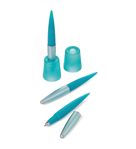 Ручка шариковая-стилус Troika Flexible stand с подставкой, бирюза Ровно - изображение 1
