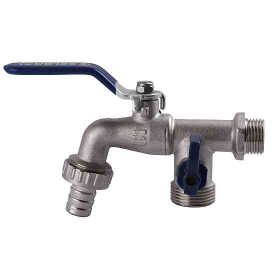 Кран SELBA шаровый поливочный двойной 1/2″x3/4″x3/4″ SL4086 (000014655) Киев