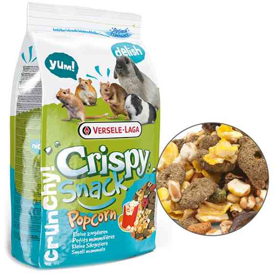 Versele-Laga Crispy Snack Popcorn ВЕРСЕЛЕ-ЛАГА КРИСПИ СНЕК ПОПКОРН дополнительный корм лакомство для грызунов Киев