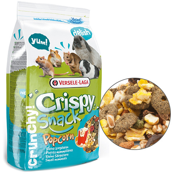 Versele-Laga Crispy Snack Popcorn ВЕРСЕЛЕ-ЛАГА КРИСПИ СНЕК ПОПКОРН додатковий корм ласощі для гризунів Київ - фото 1