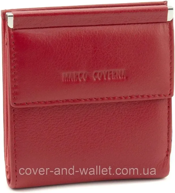 Маленький женский кошелек красного цвета на кнопке Marco Coverna 1420 Киев - изображение 1