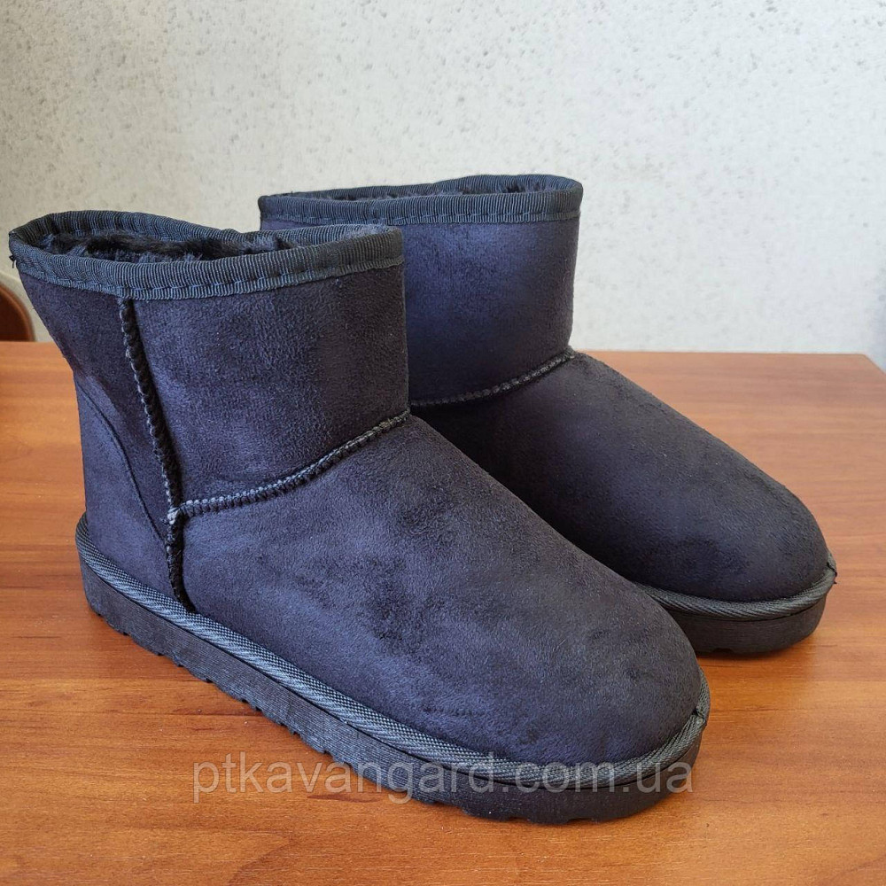 Ботинки женские Угги с мехом размер 36 черный Хмельницкий - изображение 1