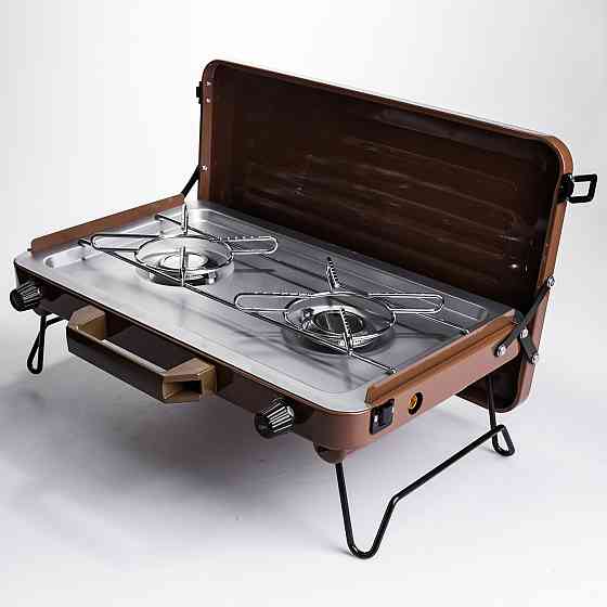 Газова плита портативна туристична з п'єзопідпалом для кемпінгу, дачі та виїздів на природу 7000 Вт HP-DS3-5 Коломыя
