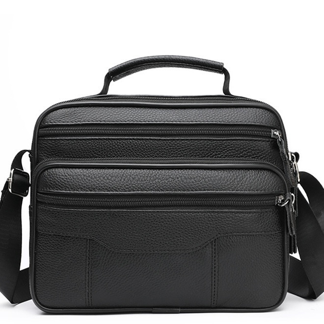 Чоловіча шкіряна сумка-барсетка чорного кольору Київ - фото 2