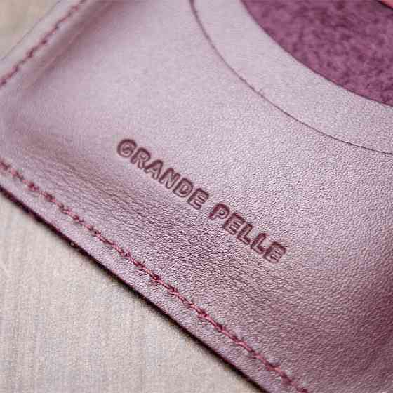 Шкіряна обкладинка для автодокументів GRANDE PELLE 11491 Бордовий Київ