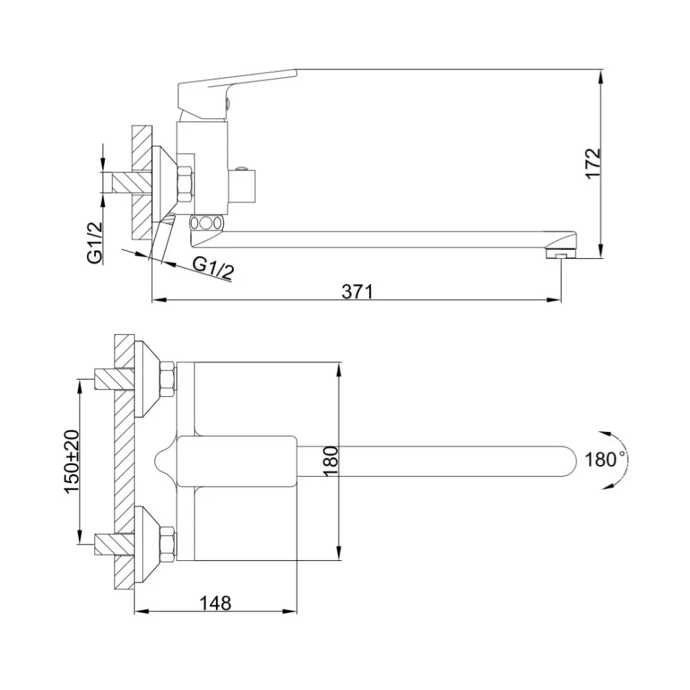 Смеситель для ванны с душевым гарнитуром Frap F2246 хром Киев - изображение 10