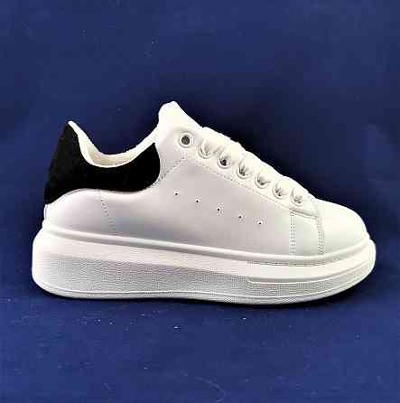 .Жіночі зимові Кросівки Білі Сліпони з МЕХОМ Мокасини A!exander Mc@ueen (розміри: 36) — 205 Дніпро