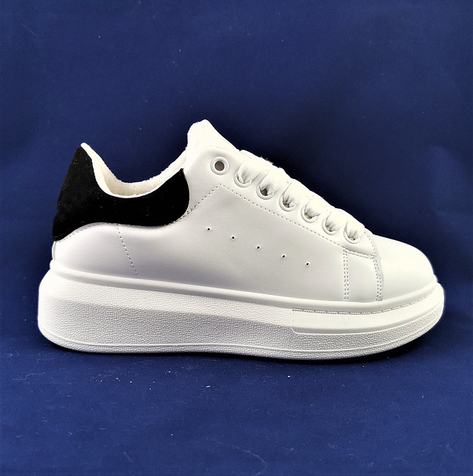 .Жіночі зимові Кросівки Білі Сліпони з МЕХОМ Мокасини A!exander Mc@ueen (розміри: 36) — 205 Дніпро - фото 1