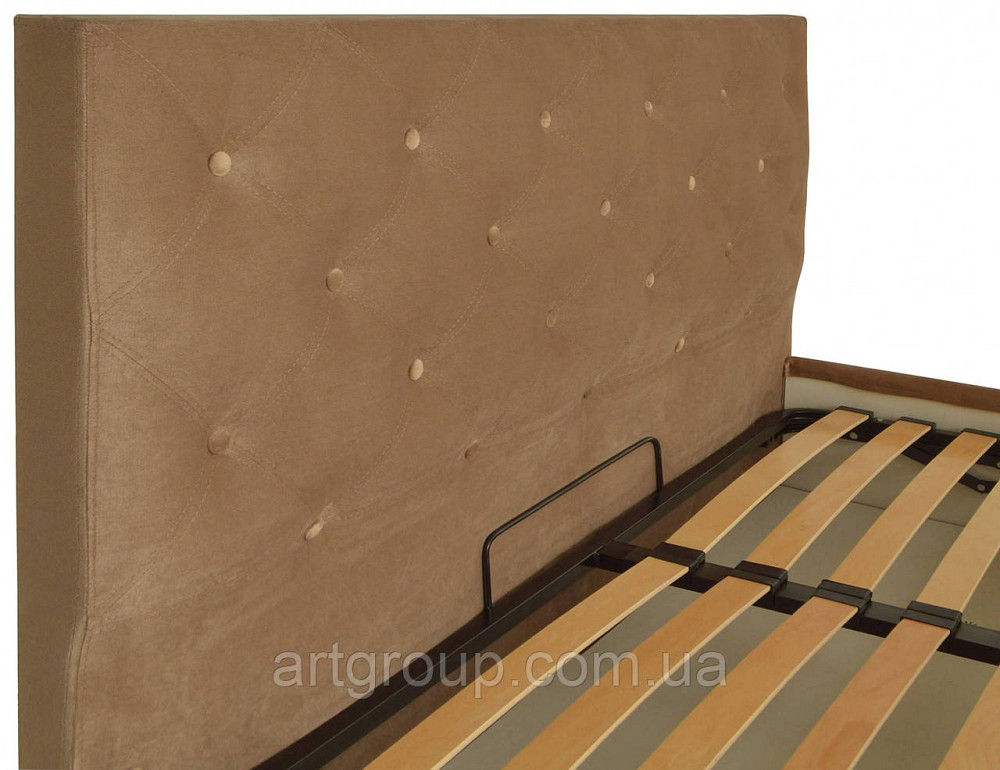 Кровать Bristol Comfort 140 х 200 см Missoni 004 С подъемным механизмом и нишей для белья Светло-коричневый Днепр - изображение 14