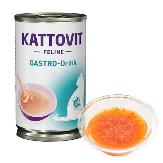 Kattovit Veterinary Gastro Drink КАТТОВИТ ГАСТРО диетический напиток для котов с заболеваниями желудочно-кишечного тракта и поджелудочной железы, банк Киев