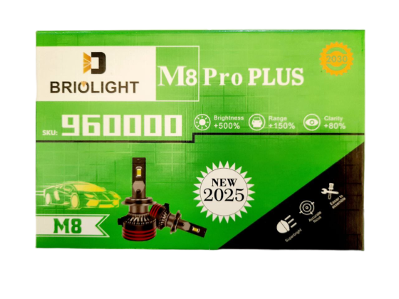 Комплект светодиодных ламп M8 PRO HB4 9006 (P22d) 55W Canbus 6000K 12000Lm 12/24V Харьков