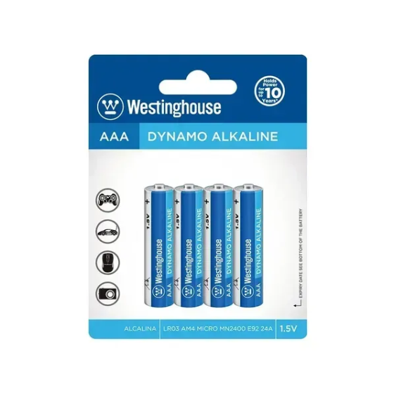 Лужна батарейка мініпальчик Westinghouse Dynamo Alkaline AAA LR6 1.5 V 4 шт Рівне