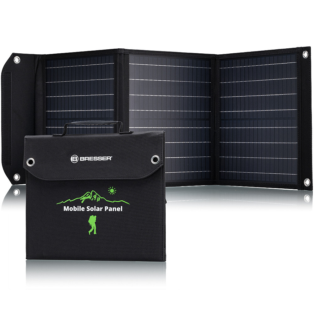 Портативний зарядний пристрій сонячна панель Bresser Mobile Solar Charger 40 Watt USB DC (3810040) Київ - фото 1