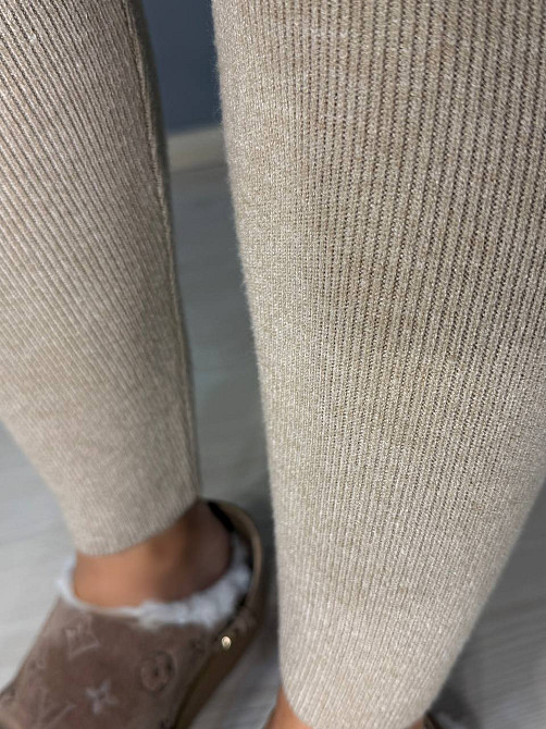 Лосины женские My fashion 301 трикотажные вязаные теплые с высокой талией one size бежевые, бежевый, one size Киев - изображение 16