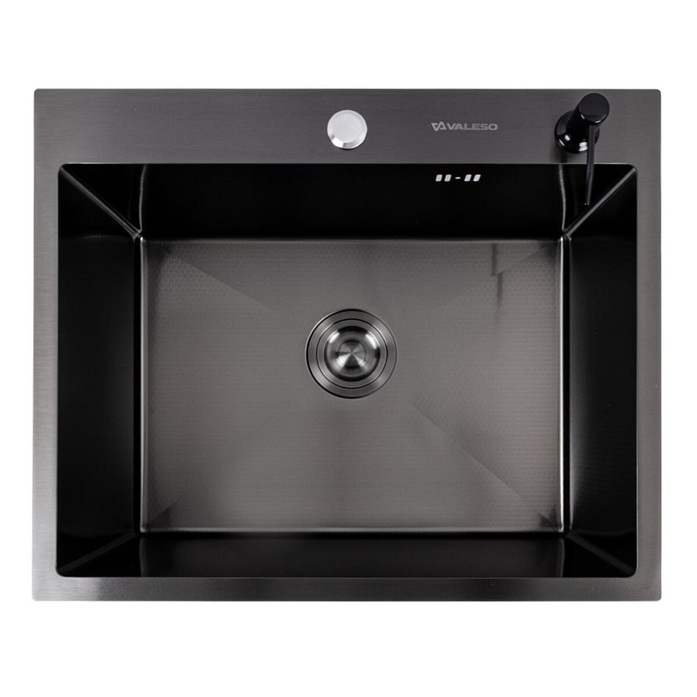VALESO Кухонна мийка 60*50 PVD чорна VALESO Handmade DECOR (3,0/0,8) Київ - фото 1