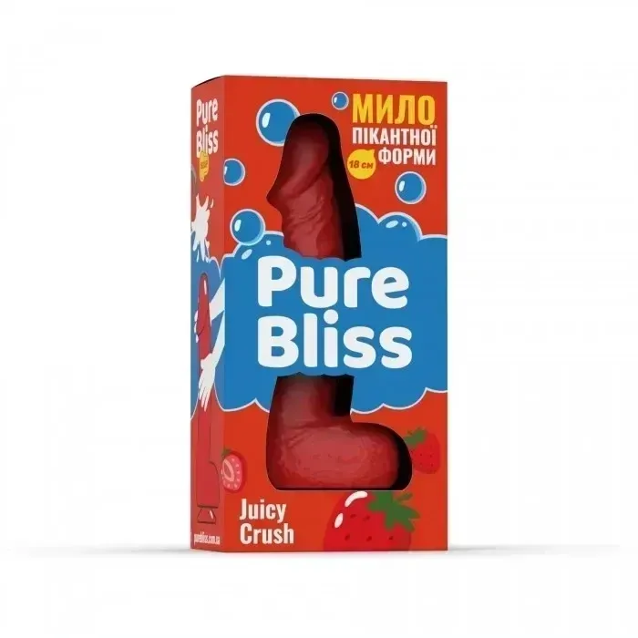 Мило у формі пеніса Pure Bliss Juicy Crush з ароматом ягід, червоне, 18 см Sex Aura Київ - фото 7