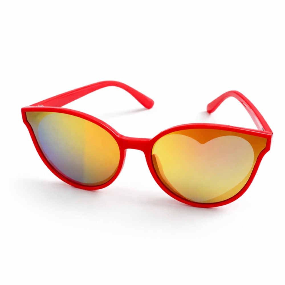 Детские солнцезащитные очки с сердцем красные | Стильные очки для девочки 1-7 лет червоний Киев - изображение 1