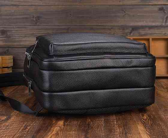 Шкіряний рюкзак для ноутбука на два відділи Vintage 20906_1 Чорний Київ