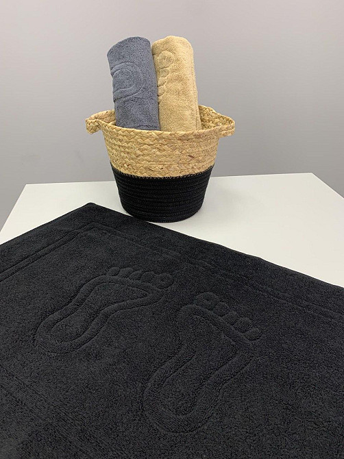 Махровий рушник Ideal Textile для ніг 50х70 килимок чорний 700 г/м2 (56860780) Чернівці - фото 6