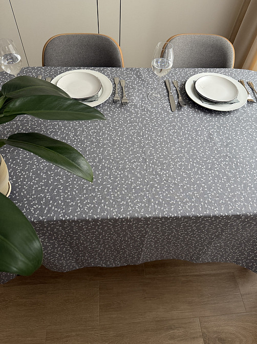 Ecotton Скатертина столова Ecotton 170х200 см водовідштовхувальна сірий (V 11/ Grey) Київ - фото 7