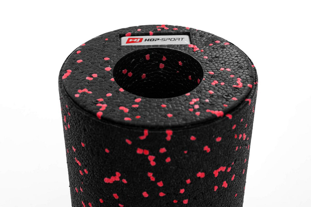Роллер масажер (валик, ролик) гладкий Hop-Sport EPP 33см HS-P033YG чорно-червоний Киев - изображение 4