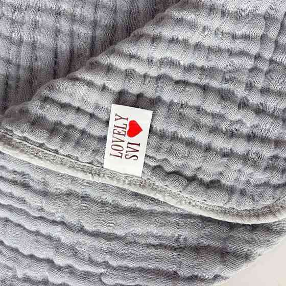 Детское полотенце с капюшоном Lovely Svi органический хлопок ( муслин) – 6-слойный, дышащий 80 x 80 Серый Киев