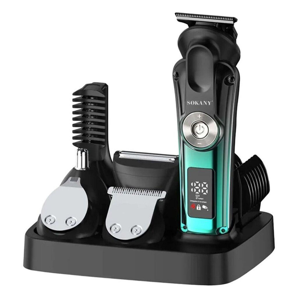 Набор для мужского ухода Sokany SK-16093 6 в 1 триммер бороды усов и волос с лезвиями из стали Одесса - изображение 2