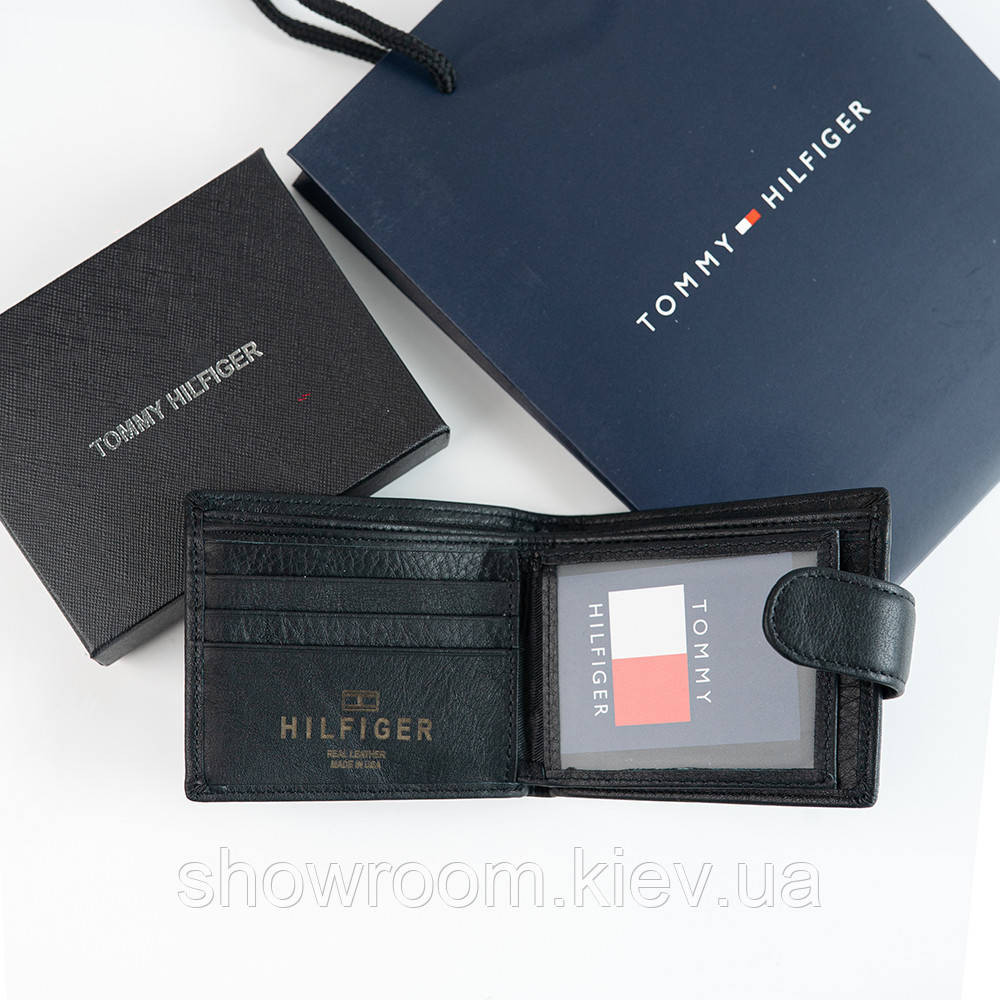 Мужское кожаное портмоне на кнопке TH (2081) подарочная упаковка Киев - изображение 3