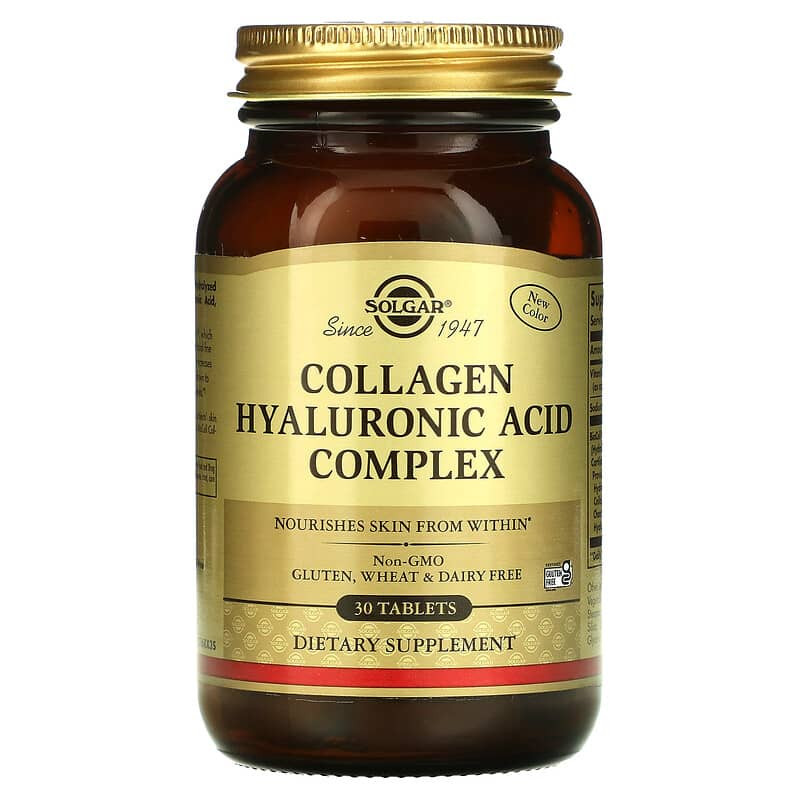 Колаген та Гіалуронова кислота (Collagen Hyaluronic Acid Complex), Solgar, 30 таблеток Київ - фото 1